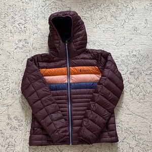 Cotopaxi Women's Puffer Jacket - Maroon, orange, pink, blue